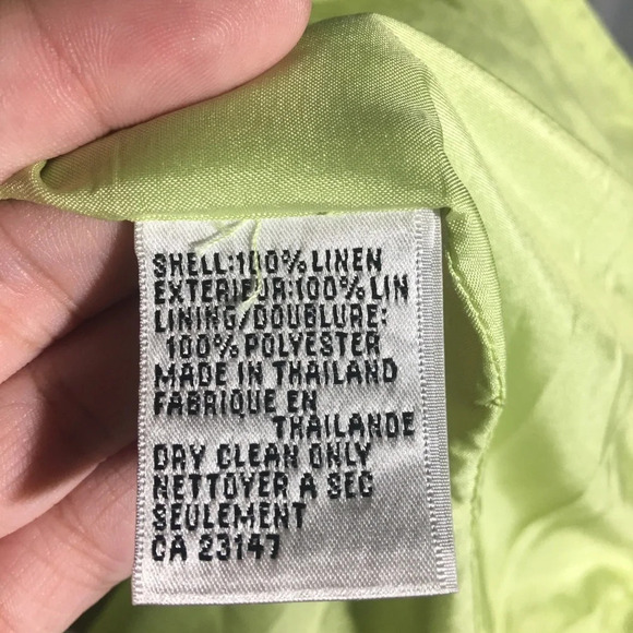 Womens Talbots Blazer Jacket Open Front Green Office Work Career Business Casual - Picture 2 of 5